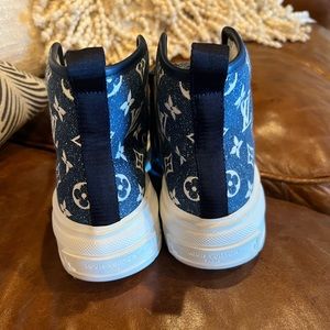 Louis Vuitton Women's Monogram Denim Stellar Sneaker Boot